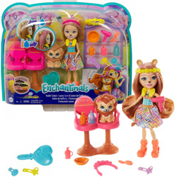 Zestaw Enchantimals - Salon fryzur + Lalka Lace Lion