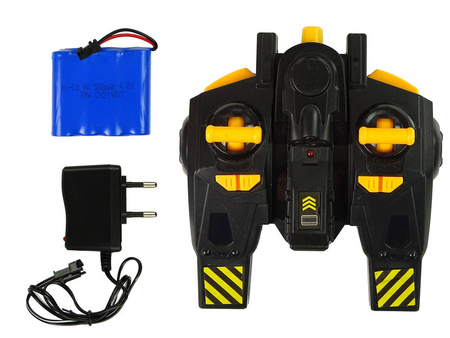 Żółty wózek widłowy zdalnie sterowany na pilota dla dzieci