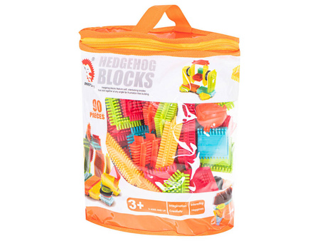 Kreatywne klocki konstrukcyjne wafle jeżyki 90 szt dla dzieci 