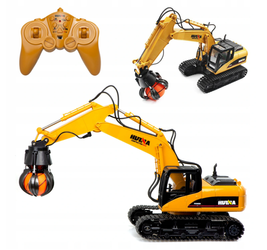 Duża zdalnie sterowana koparka z chwytakiem do piłek na pilota H-Toys 1571 16CH 2.4Ghz 1:14