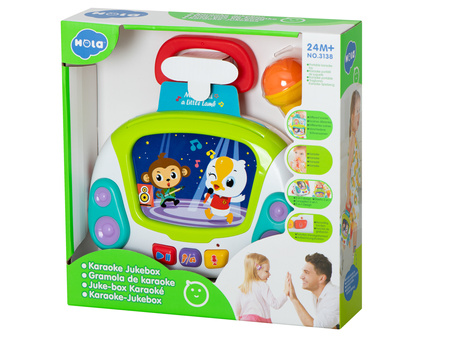 Zestaw edukacyjny do karaoke dla dzieci Mikrofon interaktywny z nagrywaniem dźwięków HOLA