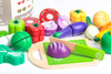 Drewniane jedzenie do krojenia owoce warzywa zestaw kuchnia 20 sztuk Ecotoys TL87113 