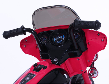 Policyjny motocykl elektryczny Motor na akumulator dla dzieci Dwa biegi czerwony JT568