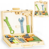 Drewniane narzędzia dla dzieci Warsztat majsterkowicza w skrzynce Zestaw Ecotoys TL80014