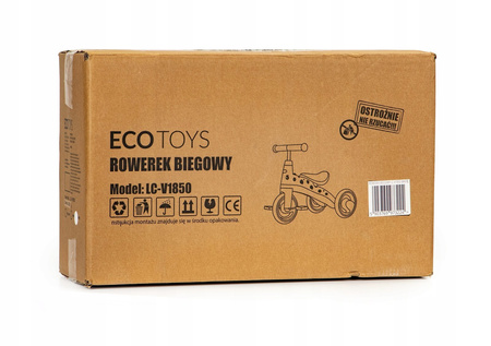 Rowerek biegowy z pedałami Rower trójkołowy dla dzieci Ecotoys żółty LC-V1850 YELLOW