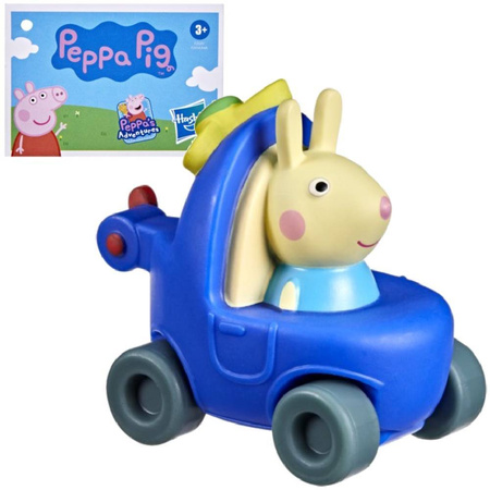 Figurka z bajki Świnka Peppa, Królik Rebecca w samochodzie na kółkach dla dzieci Hasbro