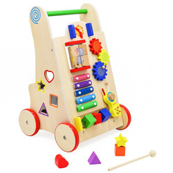 Chodzik Pchacz drewniany Tablica manipulacyjna 6w1