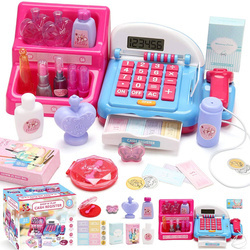 Duża sklepowa kasa fiskalna z akcesoriami dla dzieci Salon kosmetyczny