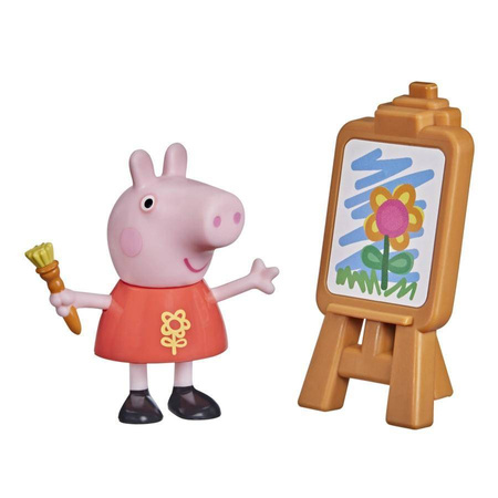 Figurka Świnka Peppa ze sztalugą zabawa z przyjaciółmi dla dzieci Hasbro 