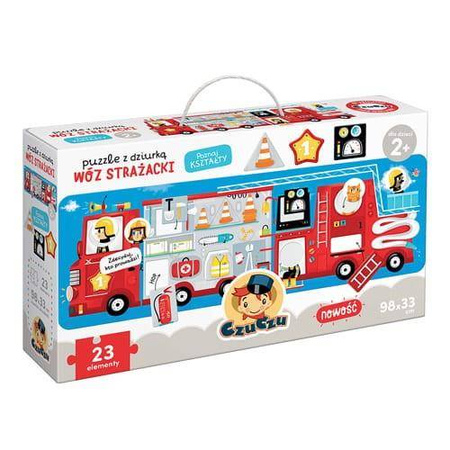 Czu Czu Puzzle z dziurką - Wóz strażacki 23 elementy