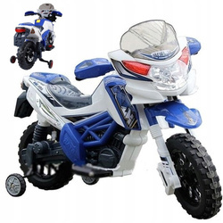 Duży motocykl elektryczny motor na akumulator dla dzieci dwa silniki niebieski J518