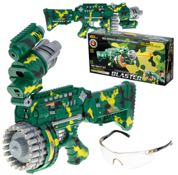 Duży karabin bębenkowy Wyrzutnia na naboje Pistolet na strzałki BLASTER dla dzieci 40 nabojów zielony