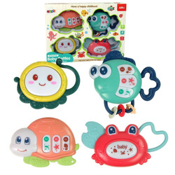 Zestaw grzechotek gryzaków dla niemowląt 4szt zwierzęta morskie