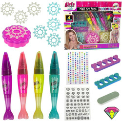 Zestaw piękności do malowania paznokci dla dzieci lakiery naklejki diamenciki