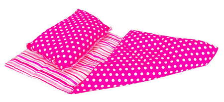 Drewniana kołyska dla lalek białe łóżeczko poduszka materac Ecotoys