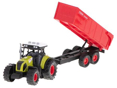 Traktor z przyczepą - dźwięki i światła LED