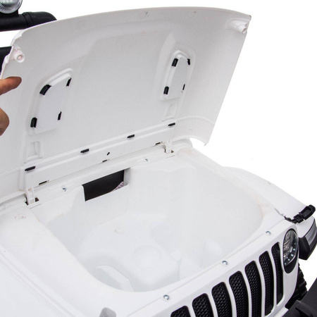 Samochód na akumulator Jeep Wrangler Rubicon pomarańczowy elektryczny Auto dla dzieci 2 silniki światła LED