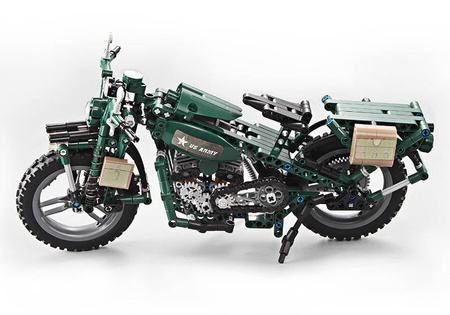 Klocki konstrukcyjne CADA Motocykl militarny Motor dla dzieci 550 elementów