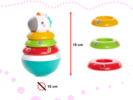 Wańka wstańka edukacyjny Jednorożec tęczowy