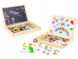 Edukacyjna magnetyczna tablica kredowa dla dzieci układanki Ecotoys HM3011271