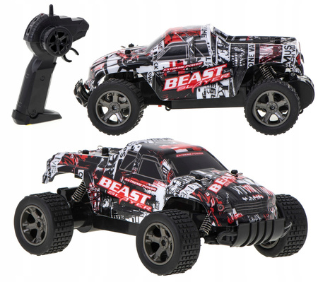 Duży samochód RC zdalnie sterowany Rock Crawler Climbing 1/18 dla dzieci Auto wspina się czerwony