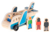 Duży drewniany transporter Samolot pasażerski dla dzieci z figurkami ludzi i walizek