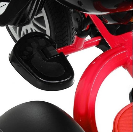 Rowerek trójkołowy dla dzieci wózek spacerówka z daszkiem PRO800 czerwony