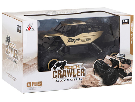 Duży samochód terenowy zdalnie sterowany RC Auto Rock Crawler 1:12 4WD złoty