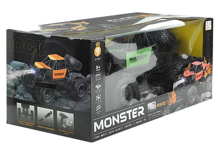 Duży samochód zdalnie sterowany dla dzieci RC Auto Monster Truck zielony