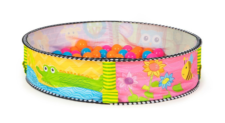 Wielofunkcyjna duża mata edukacyjna dla dzieci Kojec z piłkami i maskotkami 3w1 zwierzątka