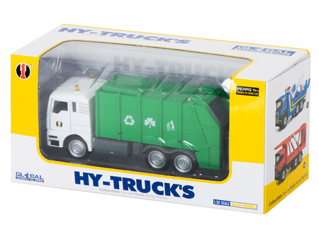 Samochód Śmieciarka kontener Die-Cast biała 1:50