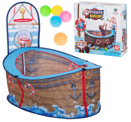 Kojec dla dzieci Suchy basen z piłkami Plac zabaw Koszykówka Kosz do gry w kosza Statek piracki