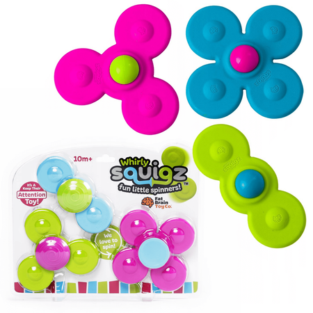 Wirujące Przyssawki Whirly Squigz Zestaw miękkich zabawek dla dzieci Fat Brain Toys FA210-1 