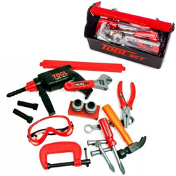 Zestaw małego majsterkowicza narzędzia skrzynka wiertarka