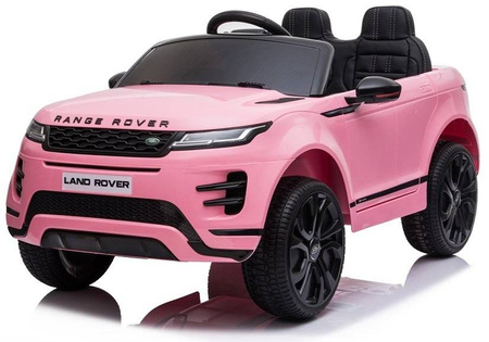 Samochód na akumulator Range Rover Evoque pojazd elektryczny Auto dla dzieci światła LED 2 silniki różowy pilot