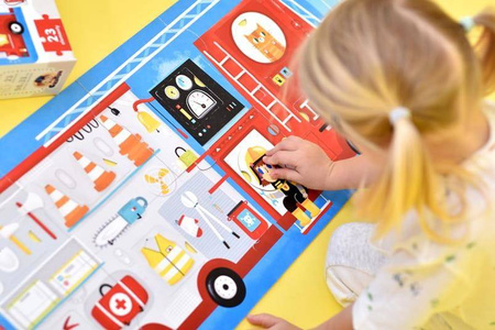 Czu Czu Puzzle z dziurką - Wóz strażacki 23 elementy
