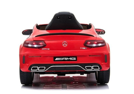 Czerwony Mercedes C63 auto na akumulator dla dzieci Samochód elektryczny ze światłem LED