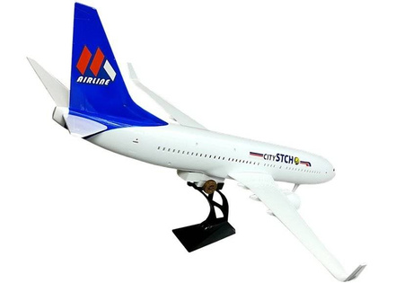 Duży składany samolot pasażerski na kółkach dla dzieci 1:52 