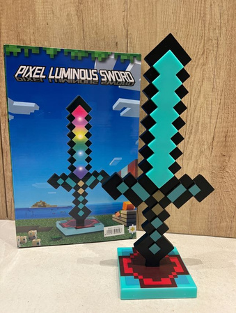 Lampka nocna miecz Minecraft dla dzieci LED 7 kolorów 35 cm