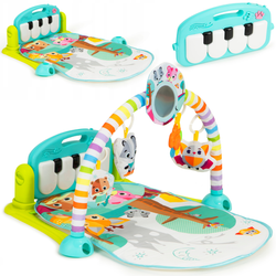 Mata edukacyjna dla dzieci interaktywna z pianinkiem, zabawkami i projektorem LED