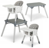 Krzesełko Fotelik ze stoliczkiem do karmienia dzieci 3w1 szary Ecotoys HC-435 GREY