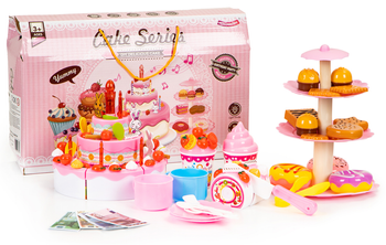 Zestaw urodzinowy na przyjęcie Tort do krojenia dla dzieci 125 elementów