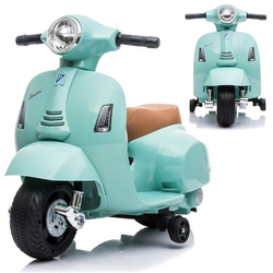 Jeździk Skuter na akumulator dla dzieci Vespa miętowy 18m+