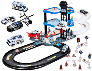 Duży parking garaż piętrowy tor wyścigowy dla dzieci auta