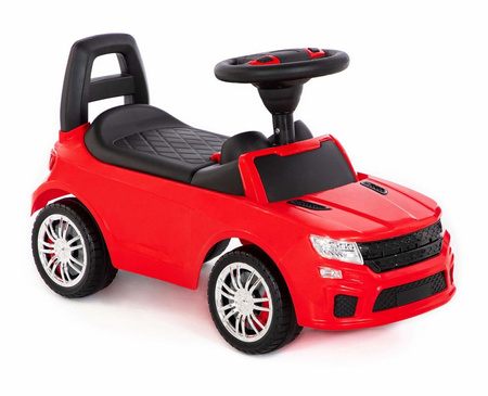 Jeździk chodzik Super Car dla dzieci Samochód z panelem muzycznym WADER Polesie czerwony