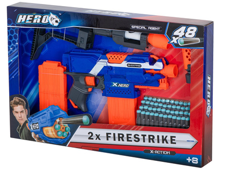 Duży karabin maszynowy na naboje piankowe NERF Wyrzutnia do strzałek Pistolet dla dzieci 48 sztuk