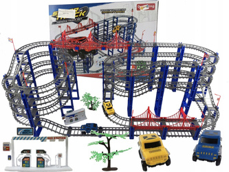 Ogromny tor samochodowy wyścigowy dla dzieci 2 autka akcesoria