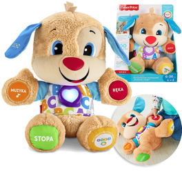 Szczeniaczek Uczniaczek 'Poziomy nauki' interaktywna maskotka FISHER-PRICE wersja polska FPM71