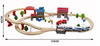 Drewniana kolejka pociąg na baterię dla dzieci 88 elementów