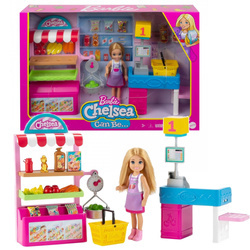 Zwstaw Barbie Chelsea - Możesz Być - lalka + sklepik